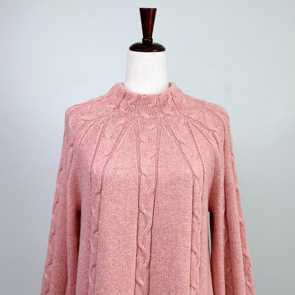 Soft Surroundings Cable Knit Mock Neck Nisette Sweater - Picture 4 of 10